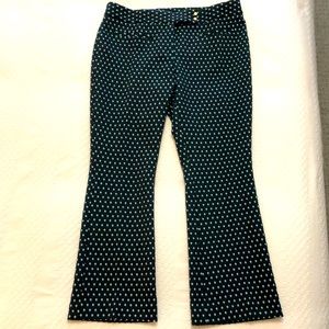 Cartonnier Charlie Crop Flare pants for Anthropologie in green/light blue/black